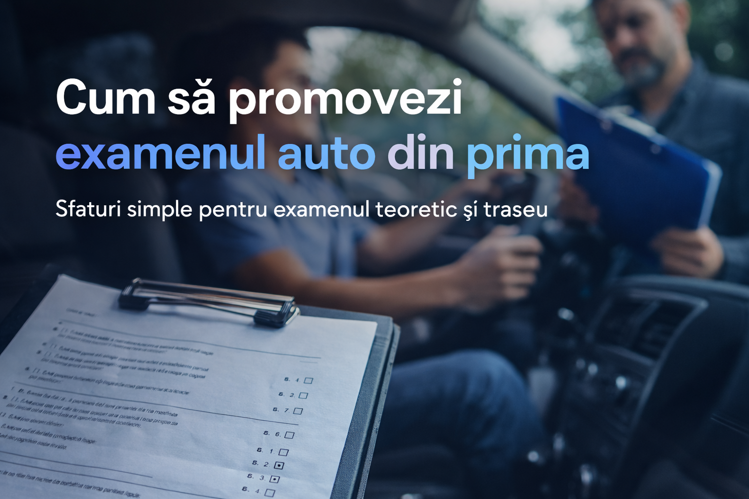 Cum să promovezi examenul auto din prima