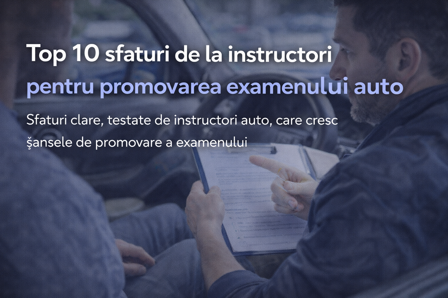 Top 10 sfaturi de la instructori pentru promovarea examenului auto